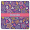 Simple Floral Square Rubber Backed Coaster (Personalized)