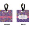 Simple Floral Square Luggage Tag (Front + Back)