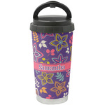 Simple Floral Stainless Steel Coffee Tumbler (Personalized)