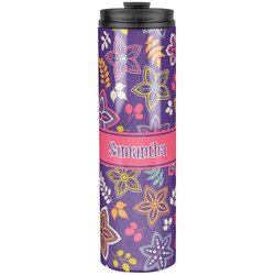 Simple Floral Stainless Steel Skinny Tumbler - 20 oz (Personalized)