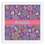 Simple Floral Paper Dinner Napkins (Personalized)