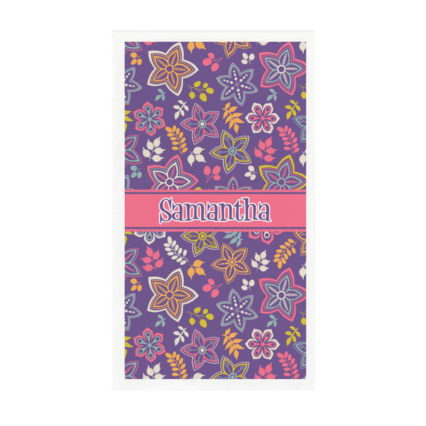 Custom Simple Floral Guest Paper Towels - Full Color - Standard (Personalized)
