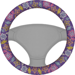 Simple Floral Steering Wheel Cover