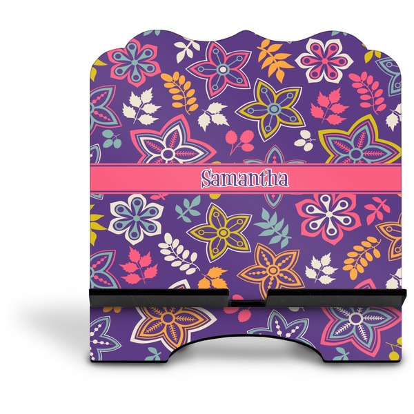 Simple Floral Stylized Tablet Stand - Front without iPad