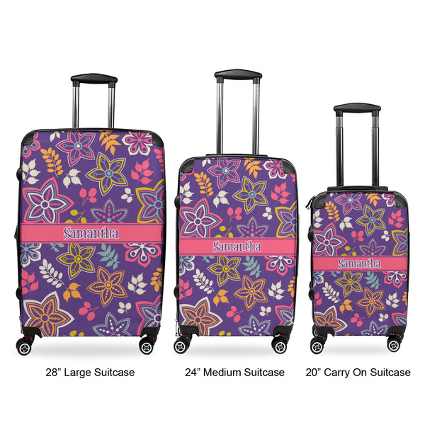 Simple Floral Suitcase Set 1 - APPROVAL