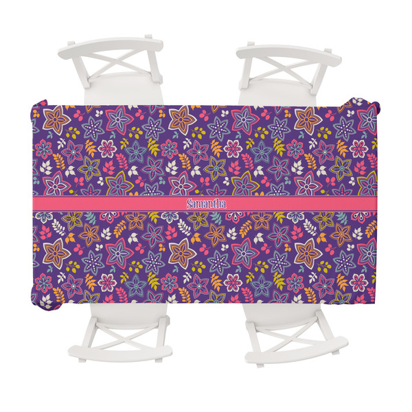 Custom Simple Floral Tablecloth - 58"x102" (Personalized)