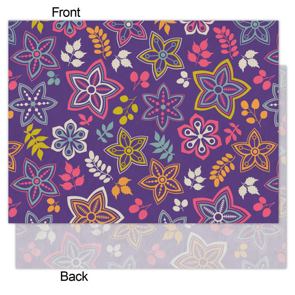 Simple Floral Tissue Paper - Heavyweight - Medium - Front & Back