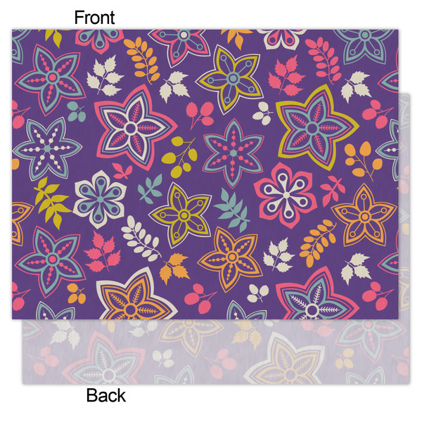 Simple Floral Tissue Paper - Lightweight - Medium - Front & Back