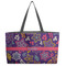 Simple Floral Tote w/Black Handles - Front View