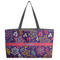 Simple Floral Beach Totes Bag - w/ Black Handles (Personalized)