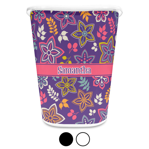 Simple Floral Trash Can Aggregate