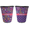 Simple Floral Trash Can Black - Front and Back - Apvl