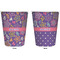 Simple Floral Trash Can White - Front and Back - Apvl