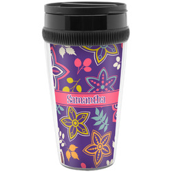 Simple Floral Acrylic Travel Mug without Handle (Personalized)