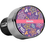 Simple Floral USB Car Charger (Personalized)