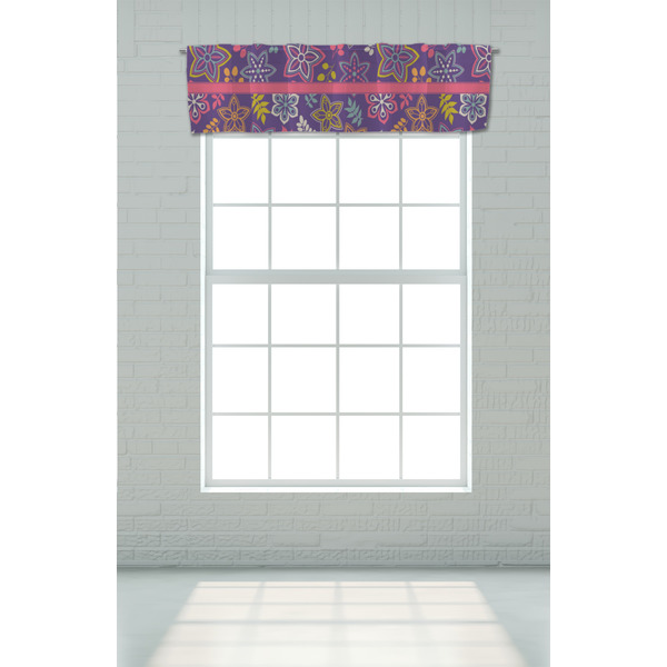 Simple Floral Valance - On window