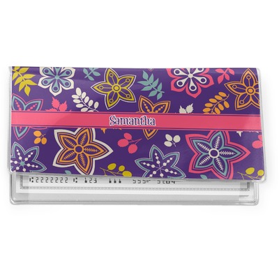 Simple Floral Vinyl Checkbook Cover (Personalized)