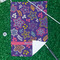 Simple Floral Waffle Weave Golf Towel - In Context