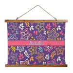 Simple Floral Wall Hanging Tapestry - Wide (Personalized)