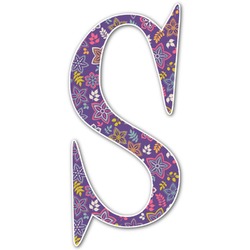 Simple Floral Letter Decal - Large (Personalized)