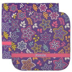 Simple Floral Facecloth / Wash Cloth (Personalized)