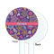 Simple Floral White Plastic 5.5" Stir Stick - Single Sided - Round - Front & Back