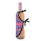 Simple Floral Wine Bottle Apron - DETAIL WITH CLIP ON NECK