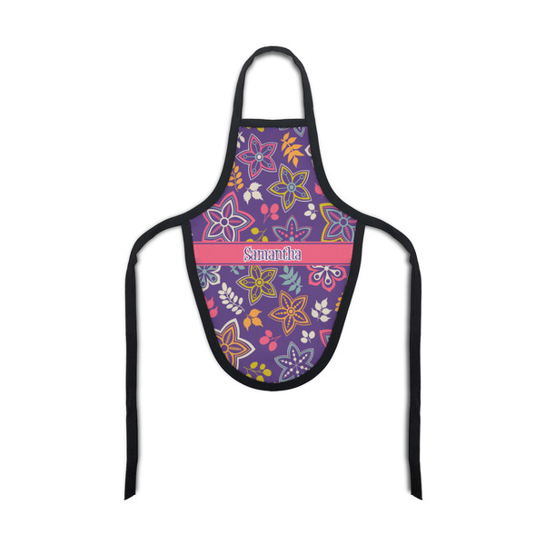 Custom Simple Floral Bottle Apron (Personalized)