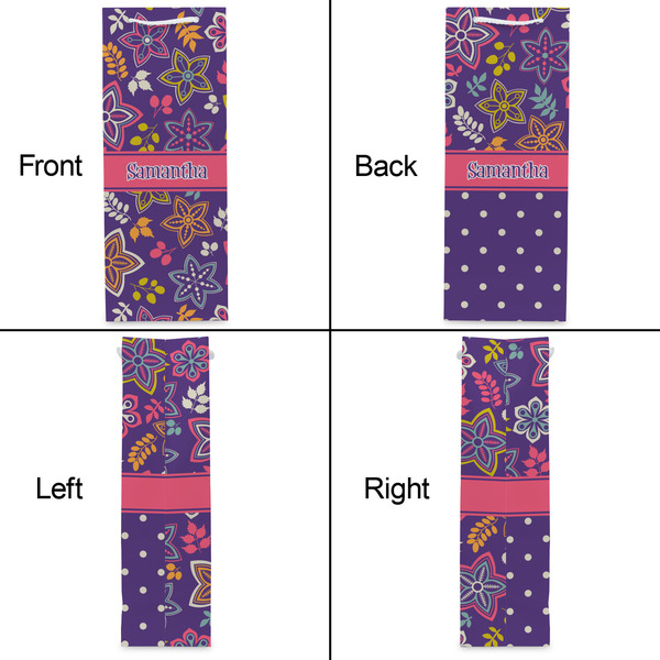 Simple Floral Wine Gift Bag - Gloss - Approval