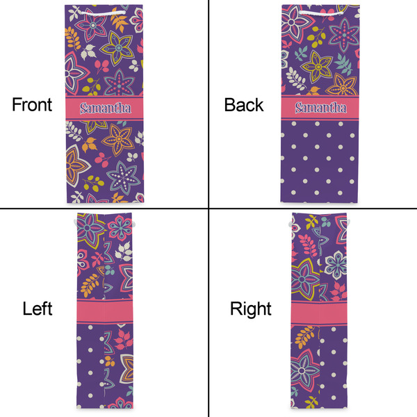 Simple Floral Wine Gift Bag - Matte - Approval