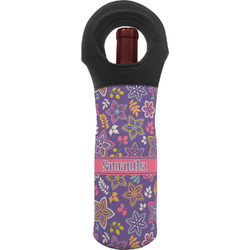 Simple Floral Wine Tote Bag (Personalized)