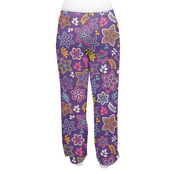 Simple Floral Women's Pj on model - Back