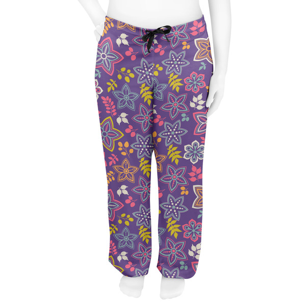 Simple Floral Women's Pj on model - Front