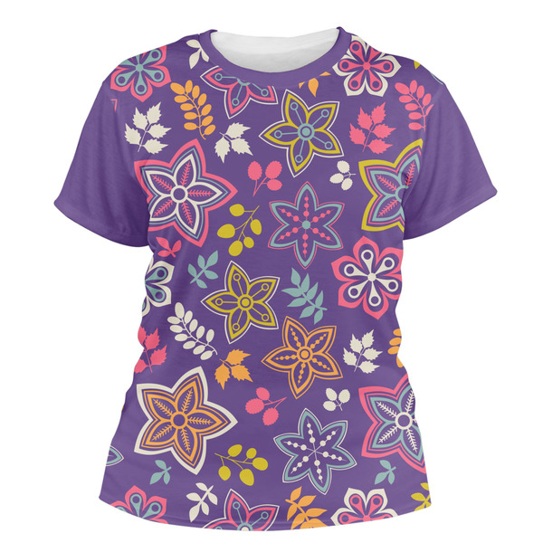 Custom Simple Floral Women's Crew T-Shirt