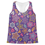 Simple Floral Womens Racerback Tank Top - Small