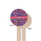 Simple Floral Wooden 6" Stir Stick - Round - Single Sided - Front & Back