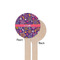 Simple Floral Wooden 7.5" Stir Stick - Round - Single Sided - Front & Back