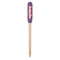 Simple Floral Wooden Food Pick - Paddle - Single Pick