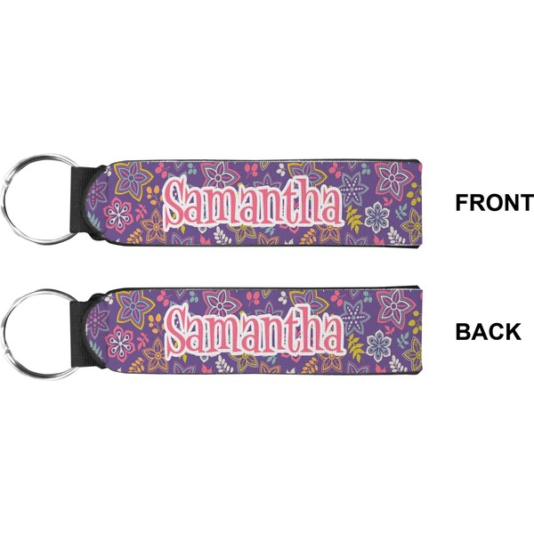 Simple Floral Wristlet (Front + Back)