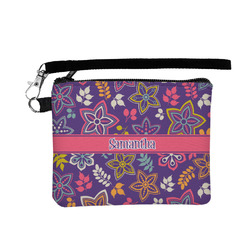 Simple Floral Wristlet ID Case w/ Name or Text