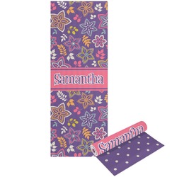 Simple Floral Yoga Mat - Printed Front and Back (Personalized)