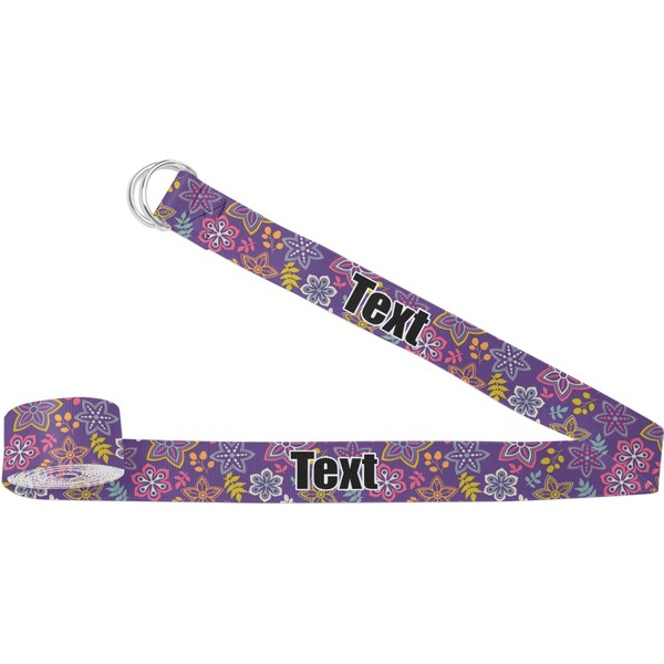 Custom Simple Floral Yoga Strap (Personalized)