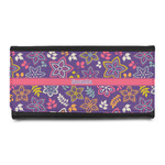 Simple Floral Leatherette Ladies Wallet (Personalized)