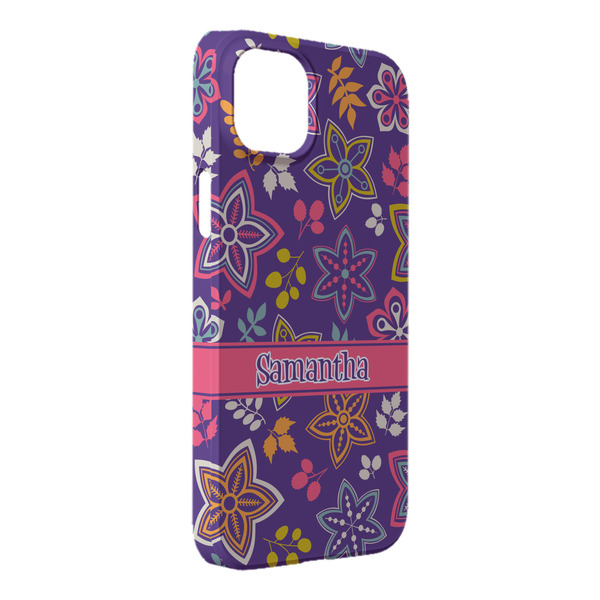 Custom Simple Floral iPhone Case - Plastic - iPhone 14 Pro Max (Personalized)