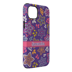 Simple Floral iPhone Case - Rubber Lined - iPhone 14 Pro Max (Personalized)
