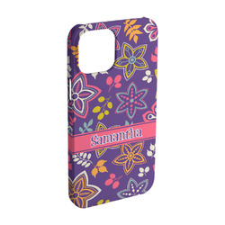 Simple Floral iPhone Case - Plastic - iPhone 15 (Personalized)