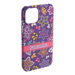 Simple Floral iPhone Case - Plastic (Personalized)