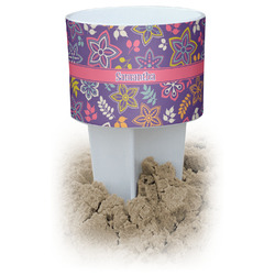 Simple Floral Beach Spiker Drink Holder (Personalized)