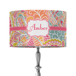 Abstract Foliage 12" Drum Lamp Shade - Fabric (Personalized)