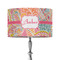 Abstract Foliage 12" Drum Lampshade - ON STAND (Fabric)